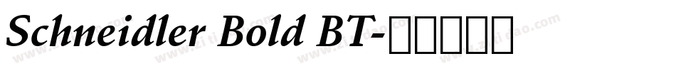 Schneidler Bold BT字体转换